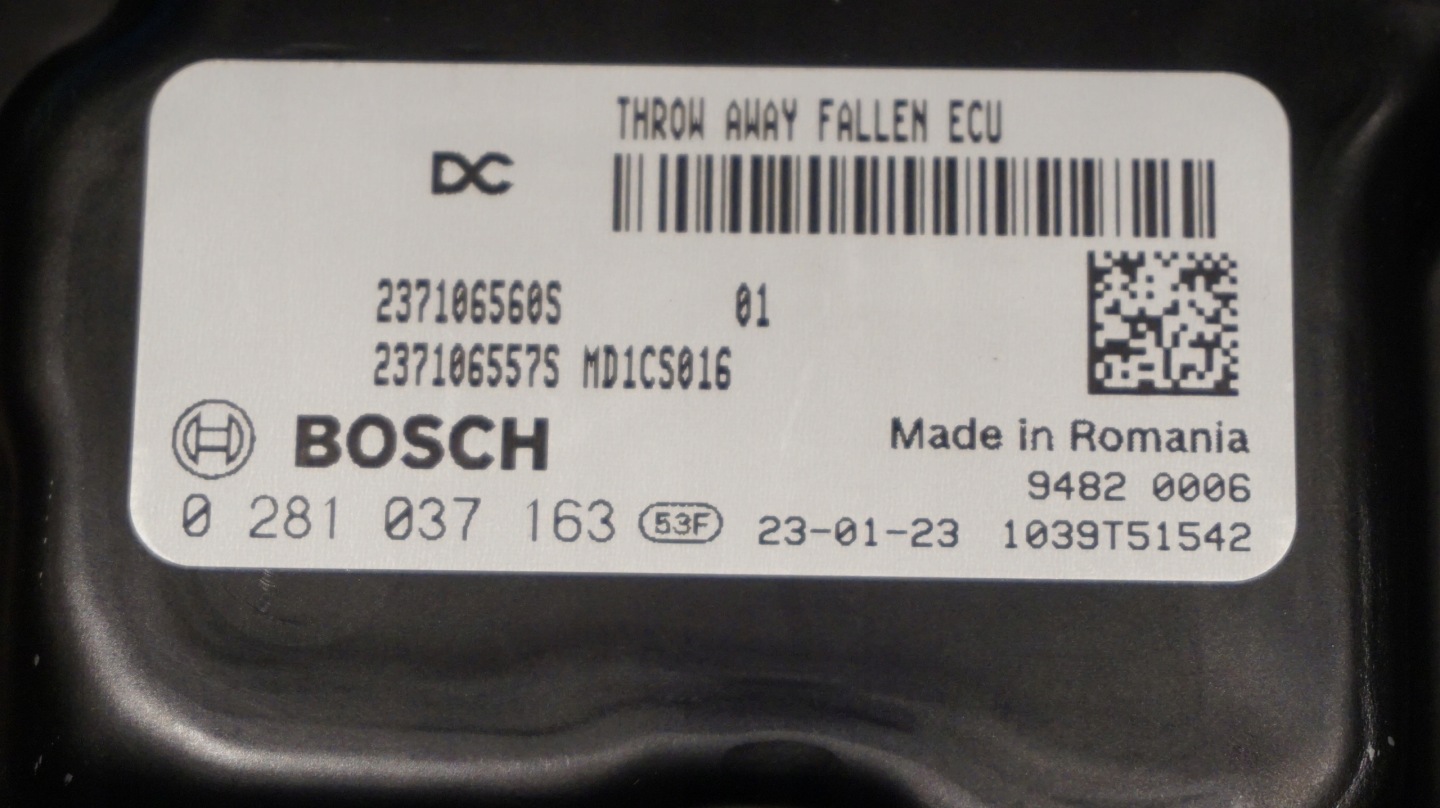 MD1CS016 RENAULT MOTOR BEYNİ 237106560S 0281037163 - 2